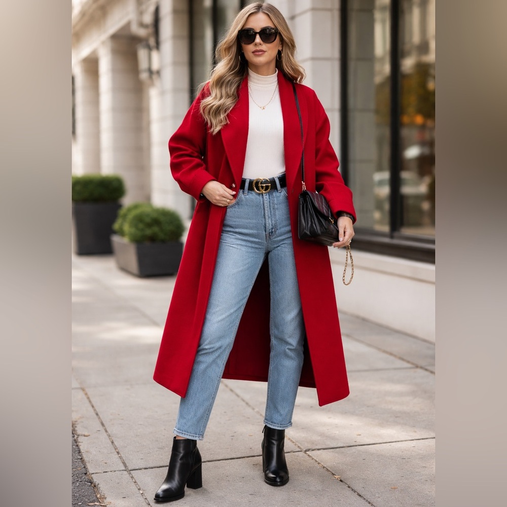 Ashley Scott Wool Trench Coat